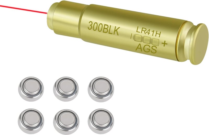 Gotical 300BLK Blackout Boresight with Red Laser 7.62x35mm Bore Sighter, 6 Batteries - Image 1